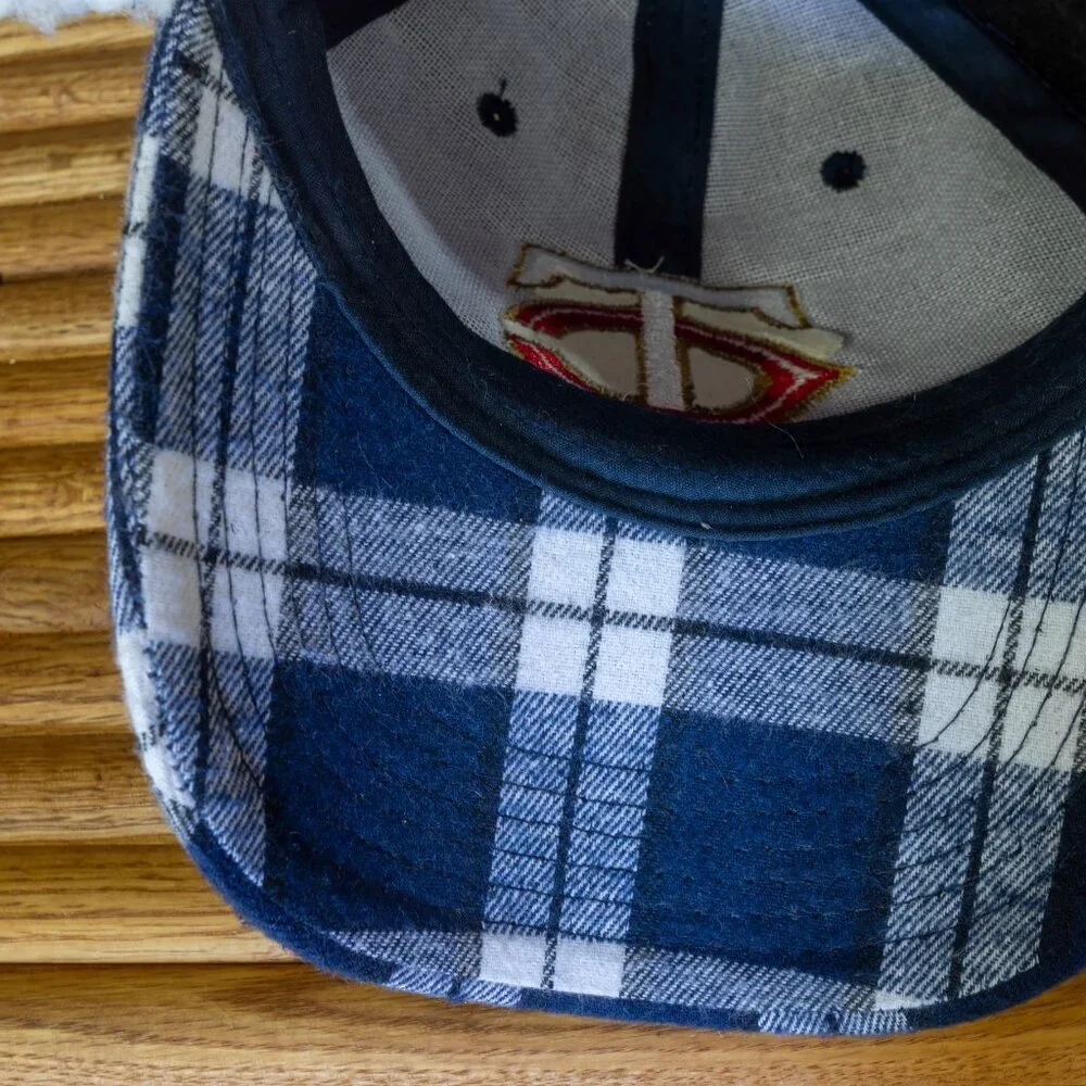 Plaid Bomber Fleece Winter Hat Ear Flaps  Minnesota Twins Pepsi Snapback MLB - Picture 11 of 15